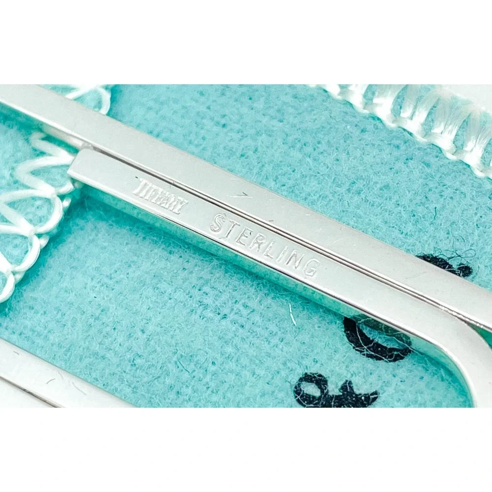 Tiffany & Co Sterling Silver Paperclip Money Clip Holder 2.5